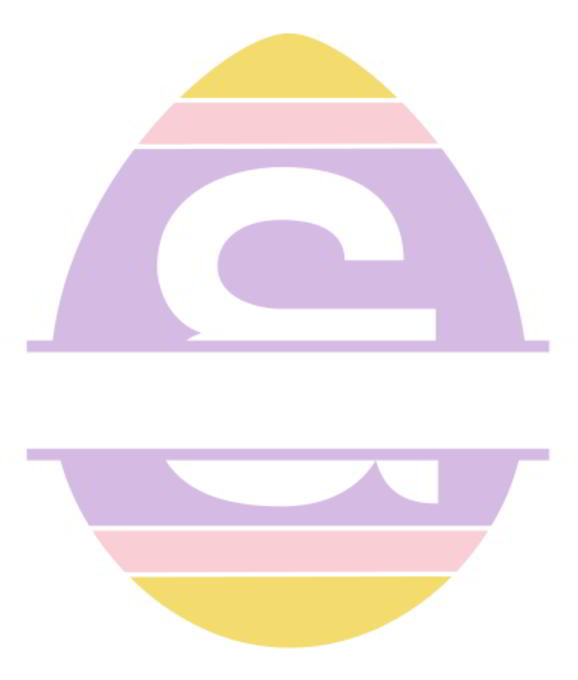 Easter Egg Monogram SVG file