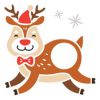 Christmas Reindeer Monogram SVG