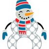 Patterned Snowman SVG