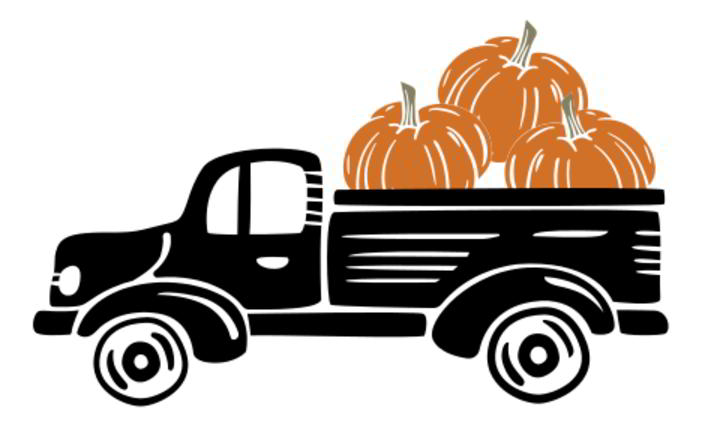 Pumpkin Truck Vintage SVG
