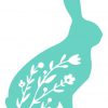 Elegant Floral Easter bunny SVG
