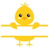 Easter Chick Monogram SVG