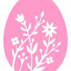 Elegant Floral Easter egg SVG