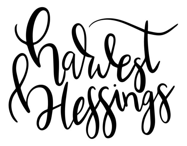 Harvest Blessings SVG file