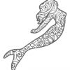 Mythical marmaid Mandala SVG