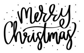Merry Christmas Lettering SVG