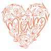 Mum Floral Heart SVG