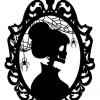 Skeleton Silhouette Lady SVG