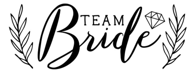 Wedding team bride SVG Cut File