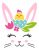 Easter Bunny Faces with Arrow SVG