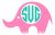 Elephant Monogram SVG