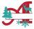 Christmas Split Monogram SVG
