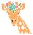 Floral Crown Giraffe SVG