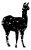 Vintage llama Shadow SVG