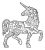 Mythical unicorn Mandala SVG